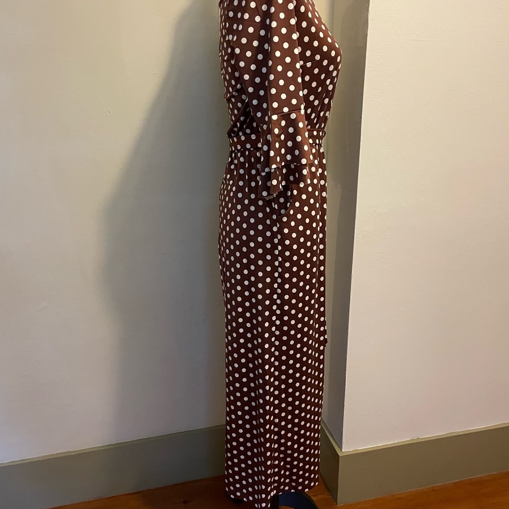 VENUS Black Polka Dot Wrap Jumpsuit XS - Picture 2 of 9
